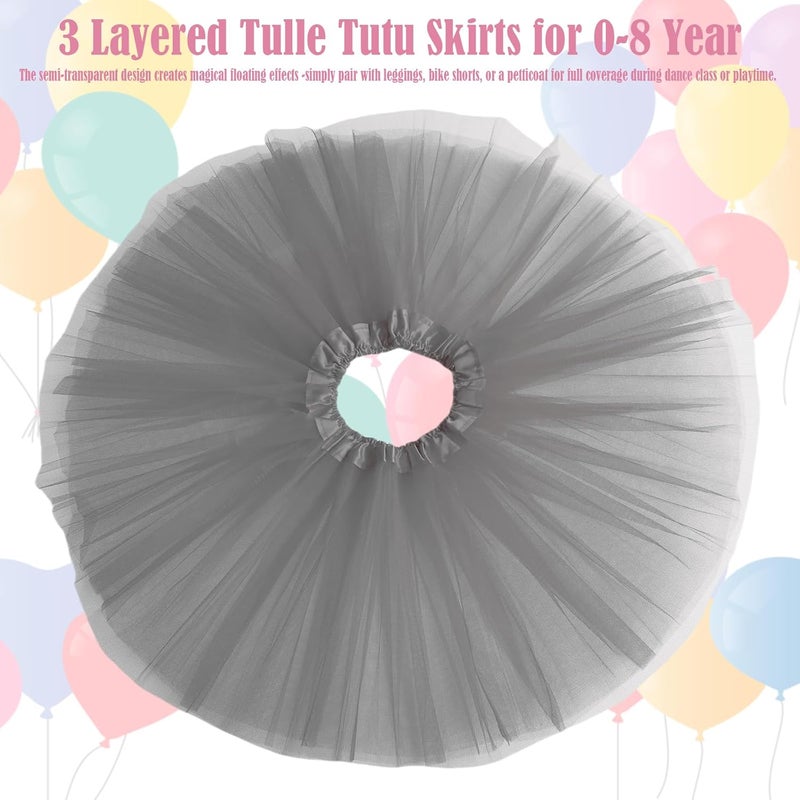 WINROLA Girls Tutu Skirt 3 Layered Tulle Tutu Skirts for 0-8 Year, Birthday Dance Kids Halloween Costume Cosplay Party Supplies - Image 4
